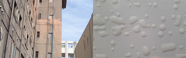 外壁塗装の煤煙汚れ防止塗料